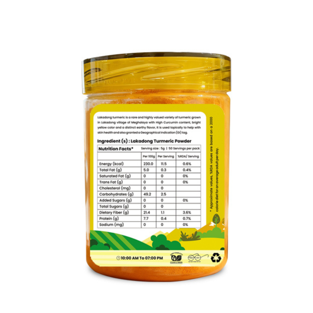 Pounded Lakadong Turmeric