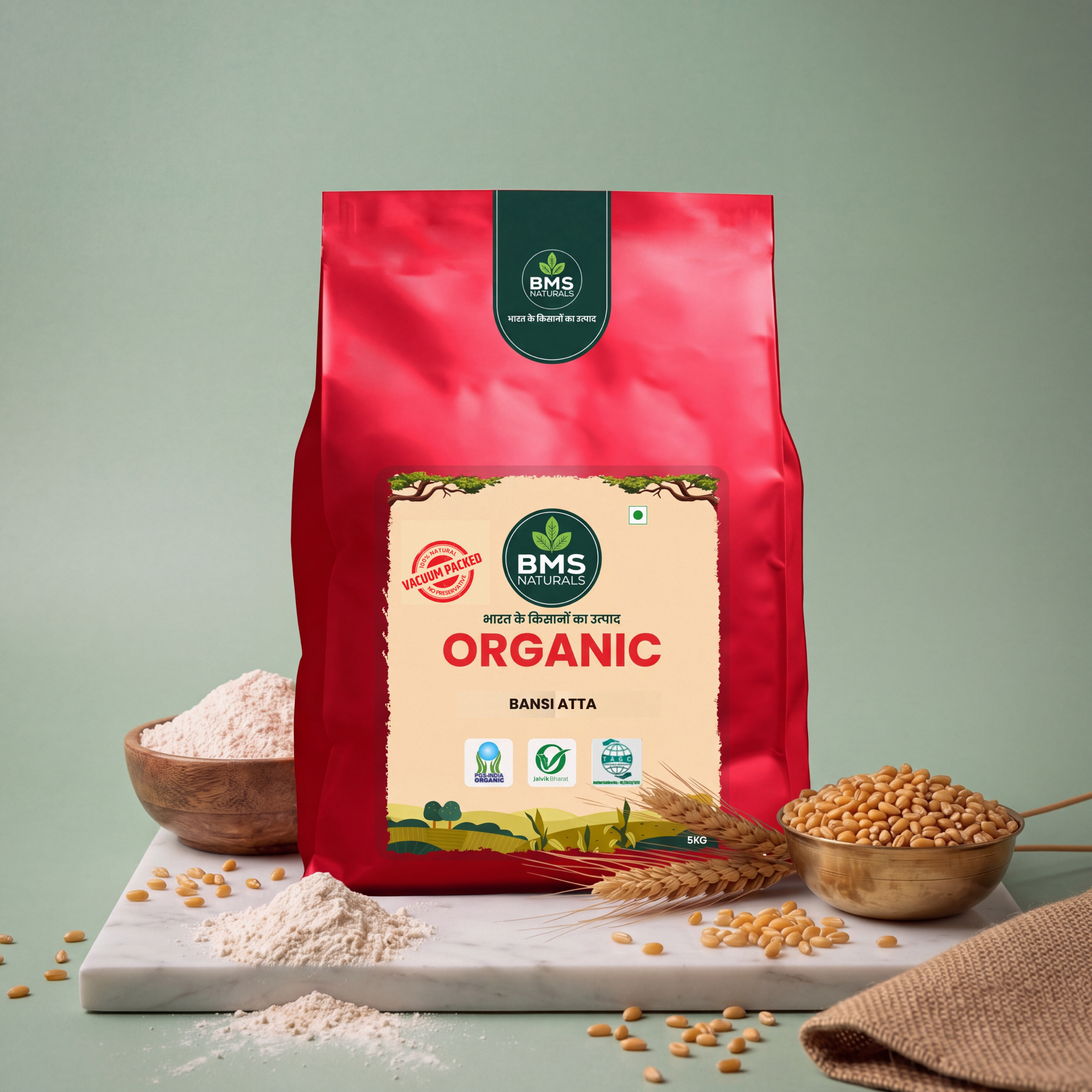 Organic Bansi Wheat Vedic Chakki Atta