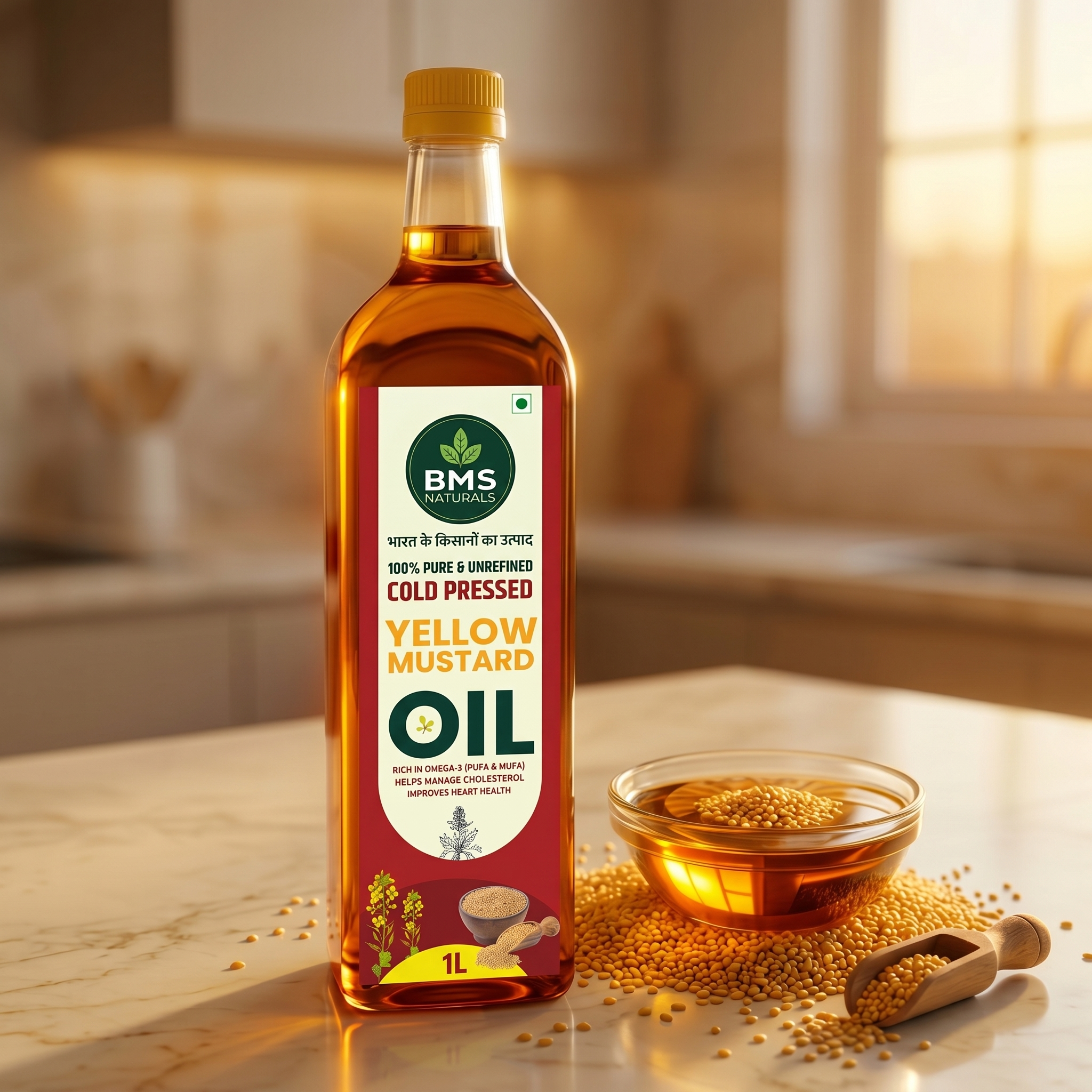 Cold Pressed Yellow Mustard Oil
